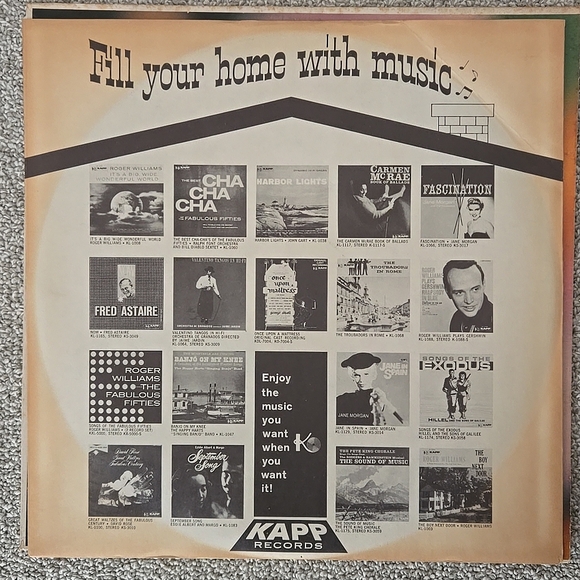 Roger Williams “With These Hands” 1959 Kapp Records KL-1147 - Picture 3 of 6